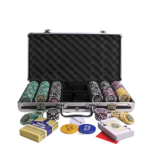 300 piece poker chip set showing the chip colours